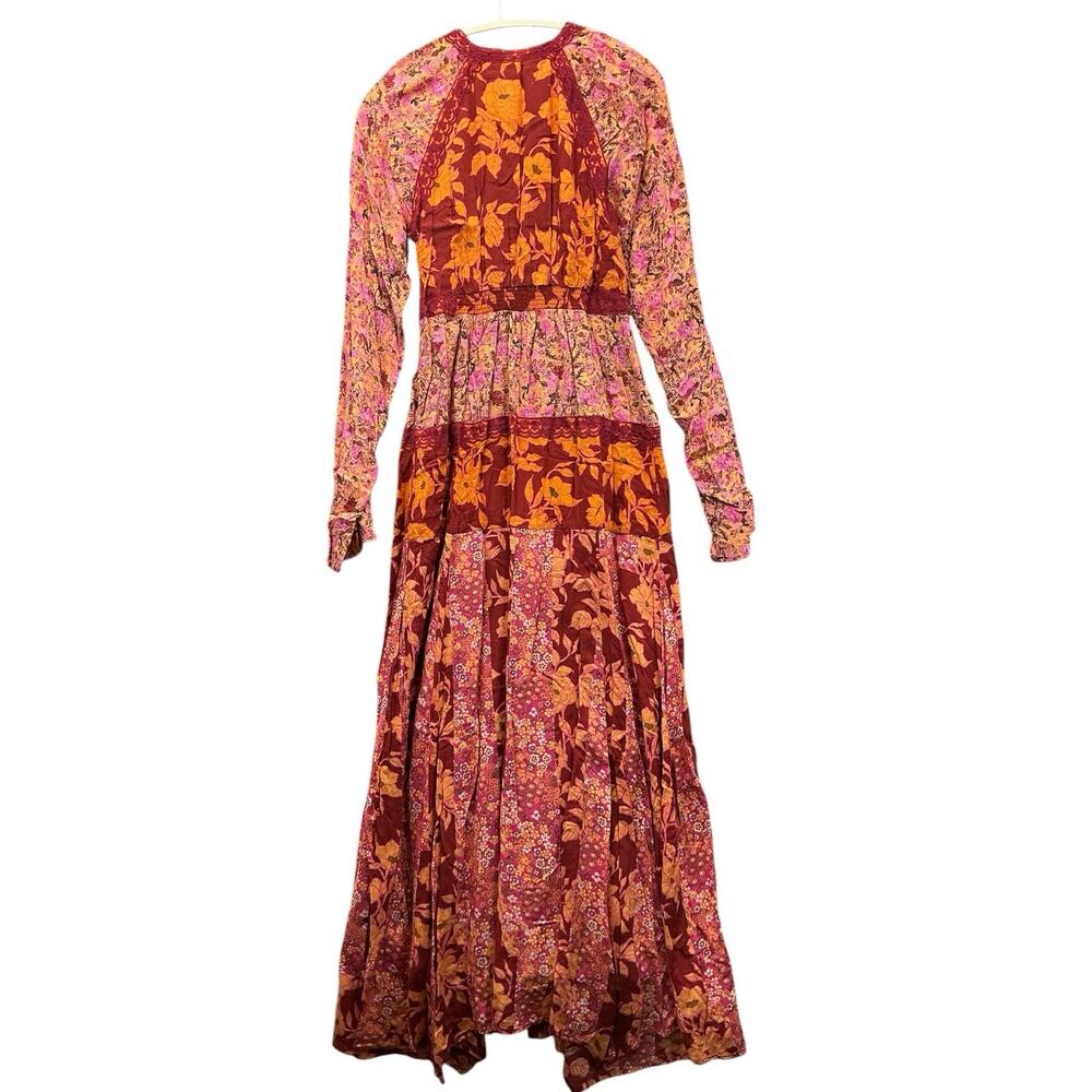 Free People Mexicali Rose Maxi Dress Boho Size Medium Multicolored - Picture 2 of 13